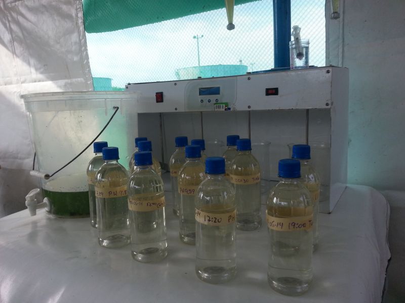muestreo de agua de producción